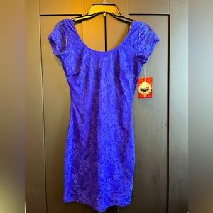Royal blue laced dress